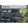 Батарейка алкалиновая Defender LR6-4B AA, в блистере 4 шт