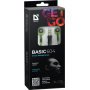 Наушники вставки Defender Basic 604 черный + зеленый