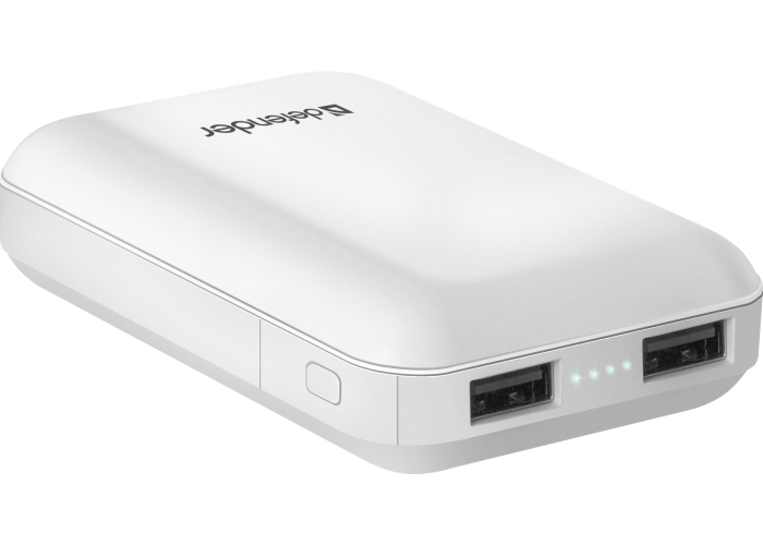 Внешний аккумулятор Defender ExtraLife 10000S Li-pol, 2USB, 10000mAh, 2.1A