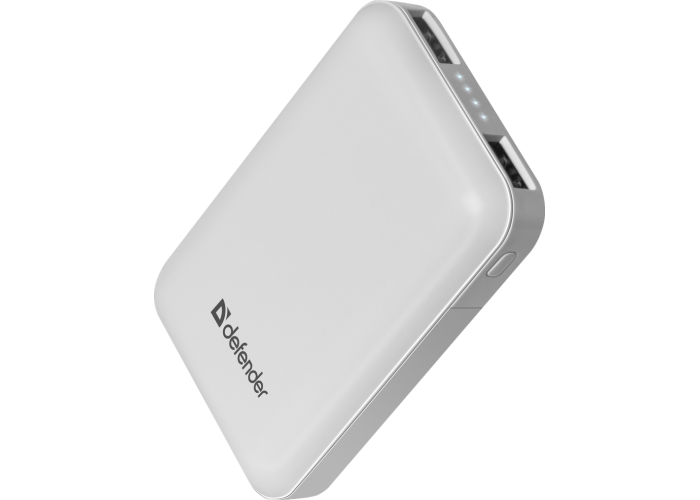 Внешний аккумулятор Defender ExtraLife 10000S Li-pol, 2USB, 10000mAh, 2.1A
