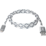 USB кабель Defender USB08-03LT USB2.0 серый, LED, AM-MicroBM, 1м