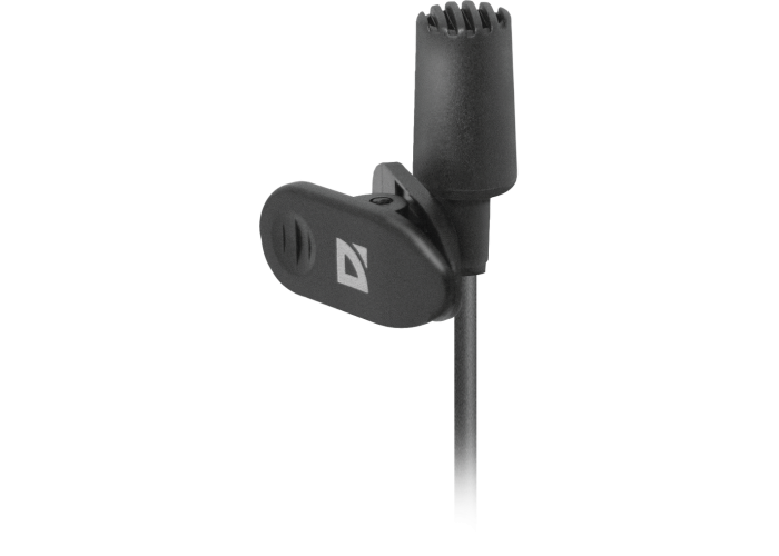 Микрофон компьютерный Defender MIC-109 черный, на прищепке, 1,8 м