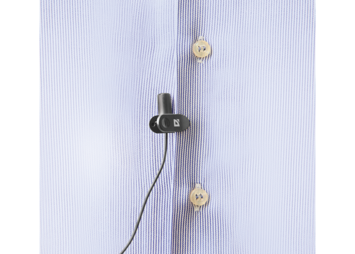 Микрофон компьютерный Defender MIC-109 черный, на прищепке, 1,8 м