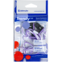 Наушники вставки Defender Trendy 705 черный + сиреневый