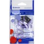 Наушники вставки Defender Trendy 705 черный + сиреневый