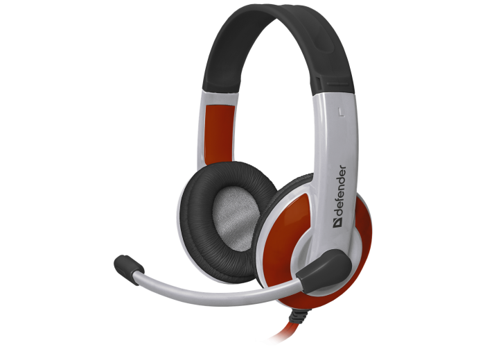 Игровая гарнитура Defender Warhead G-120 красный + белый, кабель 2 м