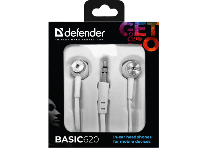 Наушники вставки Defender Basic 620 белый