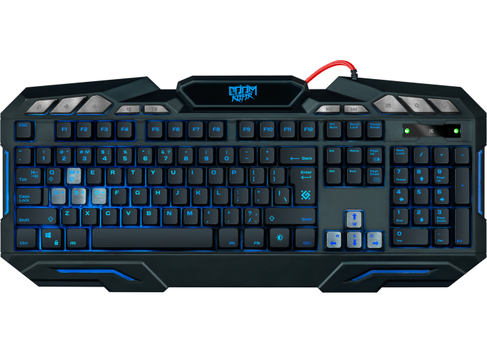 Проводная игровая клавиатура Defender Doom Keeper GK-100DL RU,3-х цветная,19 Anti-Ghost