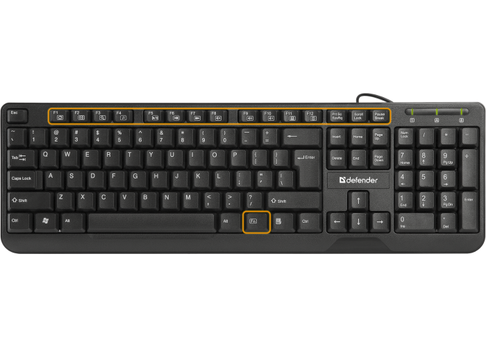 Проводная клавиатура Defender OfficeMate HM-710 RU,черный,полноразмерная