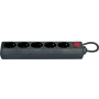 Сетевой фильтр Defender ES 1.8 1,8 м, черный, 5 розеток