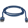 USB кабель Defender USB09-03T PRO USB2.0 Синий, AM-Type-C, 1m, 2.1A