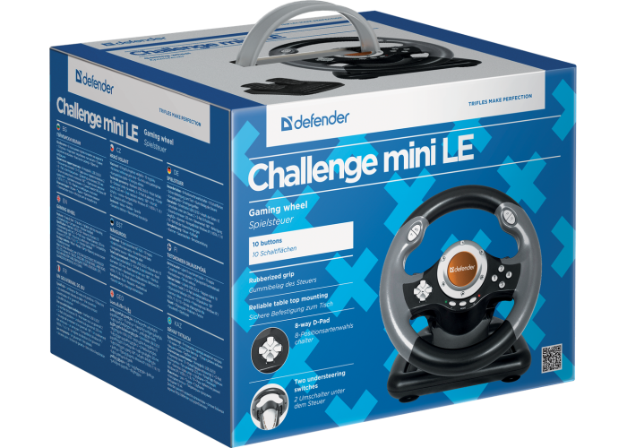 Игровой руль Defender Challenge Mini LE USB, мини, 10 кнопок