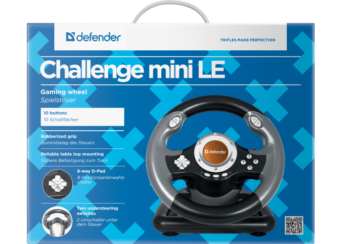 Игровой руль Defender Challenge Mini LE USB, мини, 10 кнопок