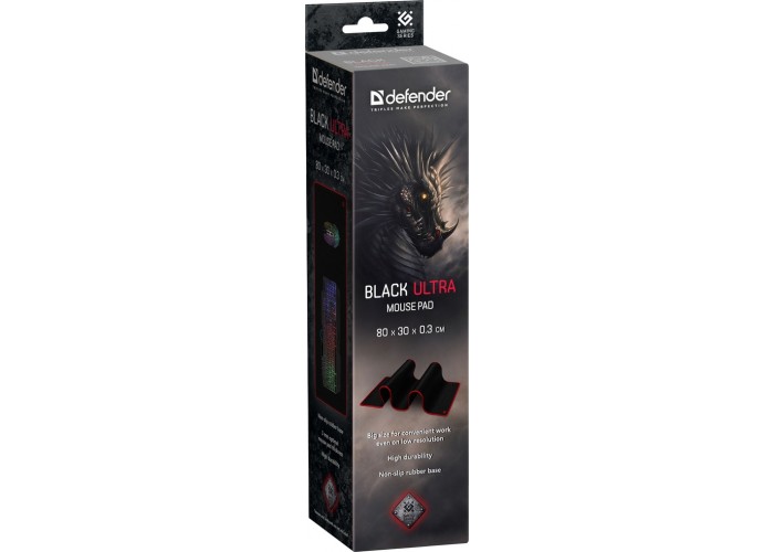 Коврик для компьютерной мыши Defender Black Ultra 800х300х3мм