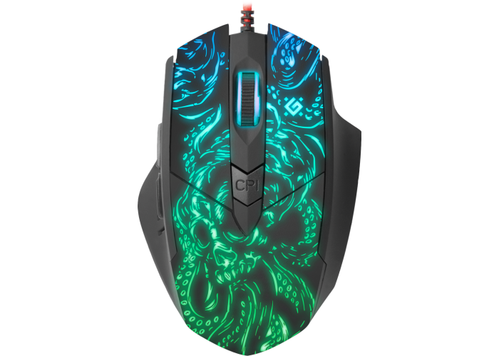 Проводная игровая мышь Defender Titan GM-650L RGB,Macro,6кнопок,6400dpi