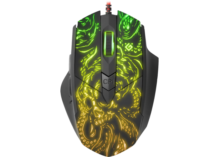 Проводная игровая мышь Defender Titan GM-650L RGB,Macro,6кнопок,6400dpi