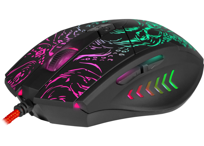 Проводная игровая мышь Defender Titan GM-650L RGB,Macro,6кнопок,6400dpi