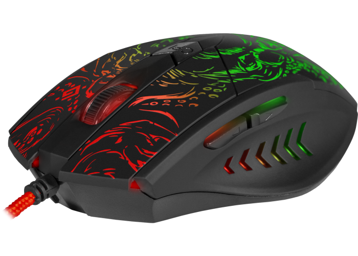 Проводная игровая мышь Defender Titan GM-650L RGB,Macro,6кнопок,6400dpi