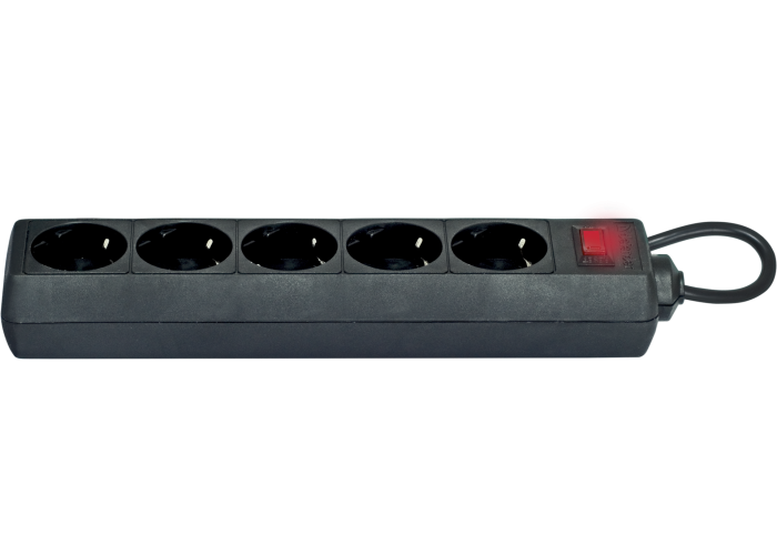 Сетевой фильтр Defender ES 5 5 м, черный, 5 розеток