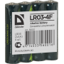 Батарейка алкалиновая Defender LR03-4F AAA, в пленке 4шт