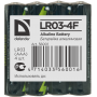 Батарейка алкалиновая Defender LR03-4F AAA, в пленке 4шт