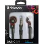 Наушники вставки Defender Basic 619 черный + красный