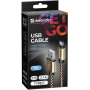 USB кабель Defender USB09-03T PRO USB2.0 Золотой, AM-Type-C, 1m, 2.1A