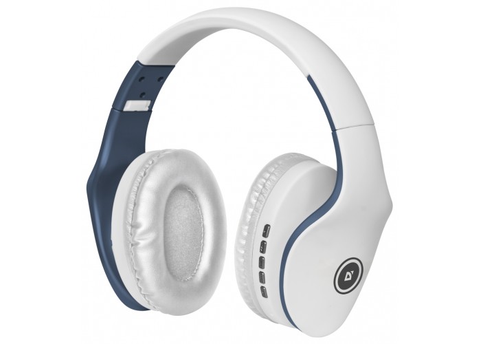 Беспроводная гарнитура Defender FreeMotion B525 белый+синий, Bluetooth