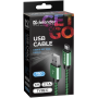 USB кабель Defender USB09-03T PRO USB2.0 Зеленый, AM-Type-C, 1m, 2.1A