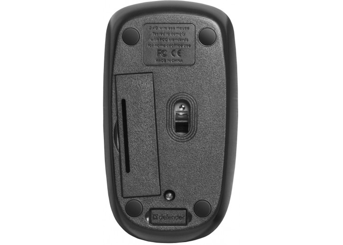 Беспроводная IR-лазерная мышь Defender Datum MM-035 черный,3 кнопки,800-1600 dpi
