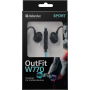 Гарнитура для смартфонов Defender OutFit W770 черный+голубой, вставки