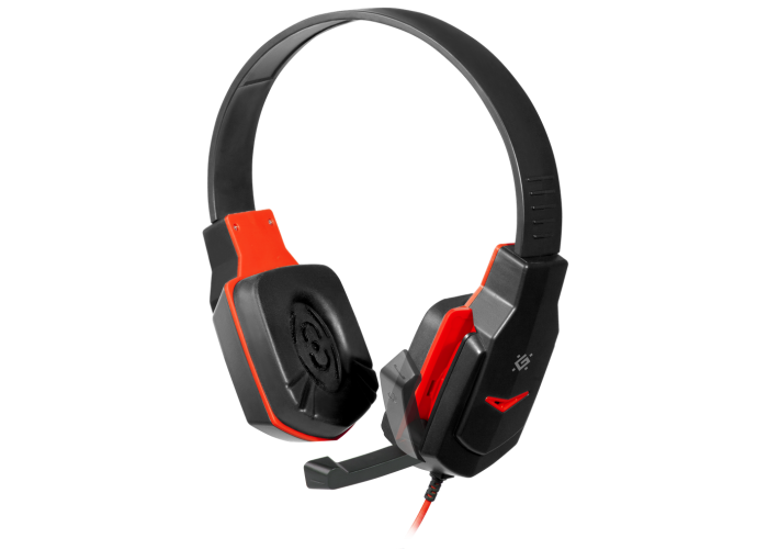 Игровая гарнитура Defender Warhead G-320 черный+красный, кабель 1.8 м