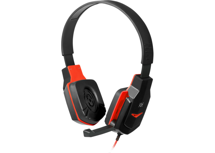 Игровая гарнитура Defender Warhead G-320 черный+красный, кабель 1.8 м
