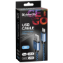 USB кабель Defender USB08-03T PRO USB2.0 Синий, AM-MicroBM, 1m, 2.1A