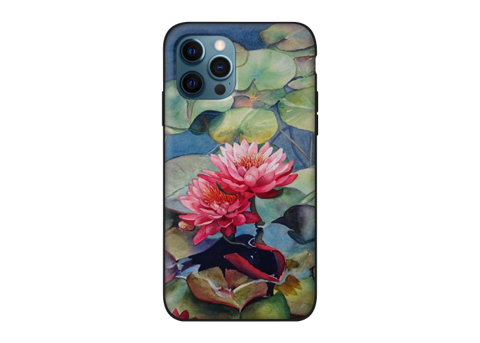 Силиконовый чехол Softmag Case Flower mix red для iPhone 12 Pro Max