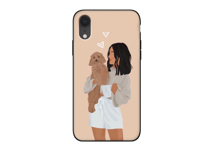 Силиконовый чехол Softmag Case Girl width dog для iPhone Xr