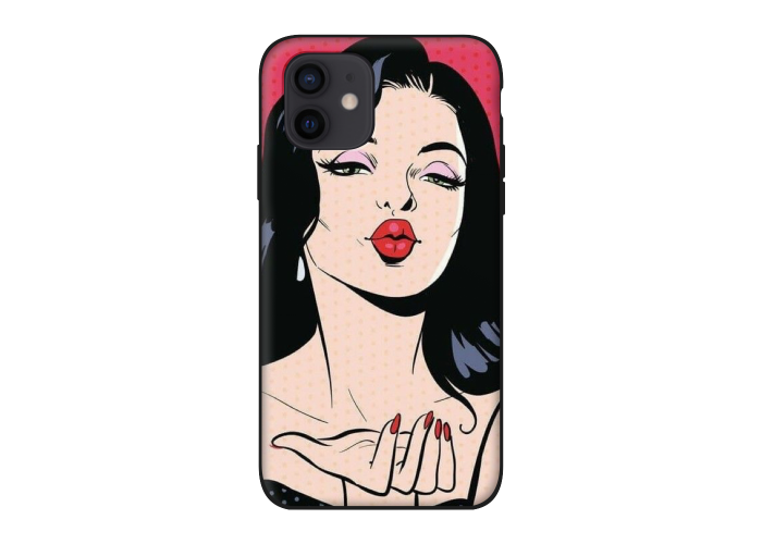 Силиконовый чехол Softmag Case Kiss girl для iPhone 12
