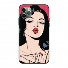 Силиконовый чехол Softmag Case Kiss girl для iPhone 11 Pro Max