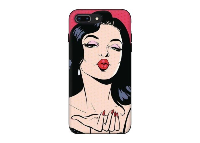 Силиконовый чехол Softmag Case Kiss girl для iPhone 7 Plus / 8 Plus
