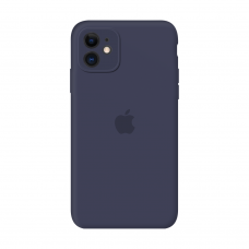 Силиконовый чехол Apple Silicone Case MIdnight Blue для iPhone 11 с закрытой камерой
