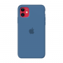 Силиконовый чехол c закрытым низом Apple Silicone Case Denim Blue для iPhone 11