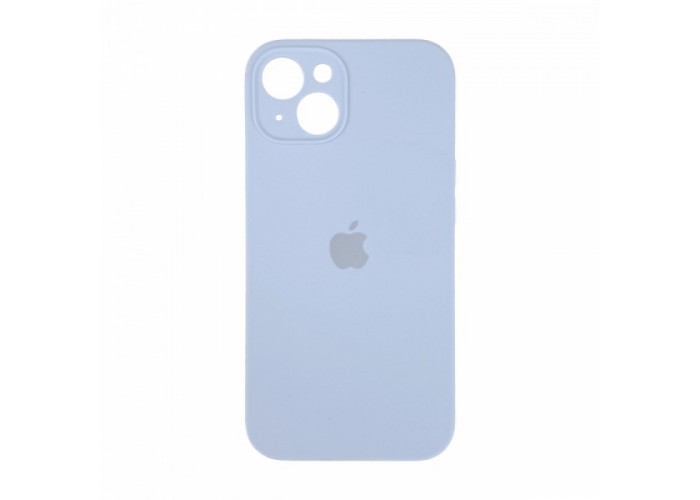 Силиконовый чехол c закрытой камерой Apple Silicone Case light blue для iPhone 14