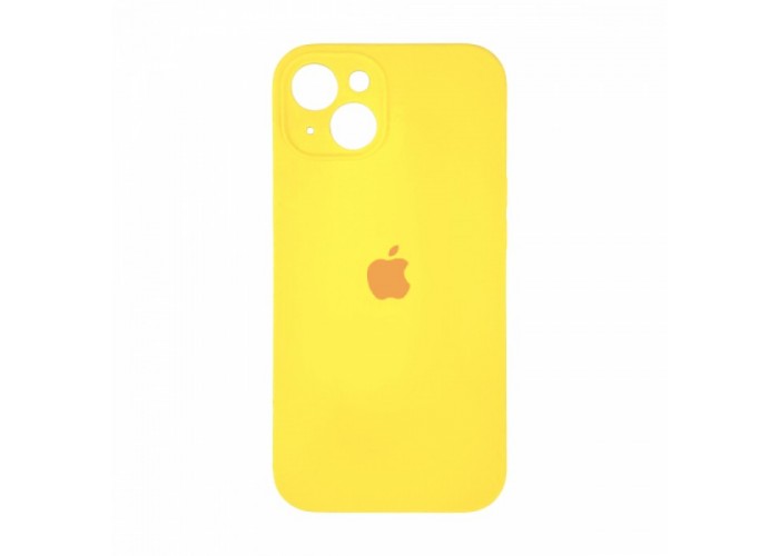 Силиконовый чехол c закрытой камерой Apple Silicone Case Yellow для iPhone 14