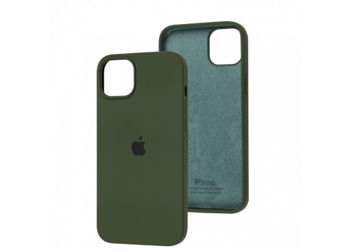 Силиконовый чехол c закрытым низом Apple Silicone Case Cyprus Green для iPhone 15