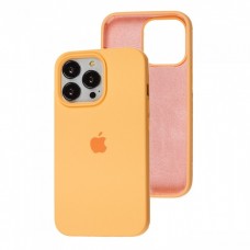 Силиконовый чехол c закрытым низом Apple Silicone Case Cantaloupe для iPhone 15