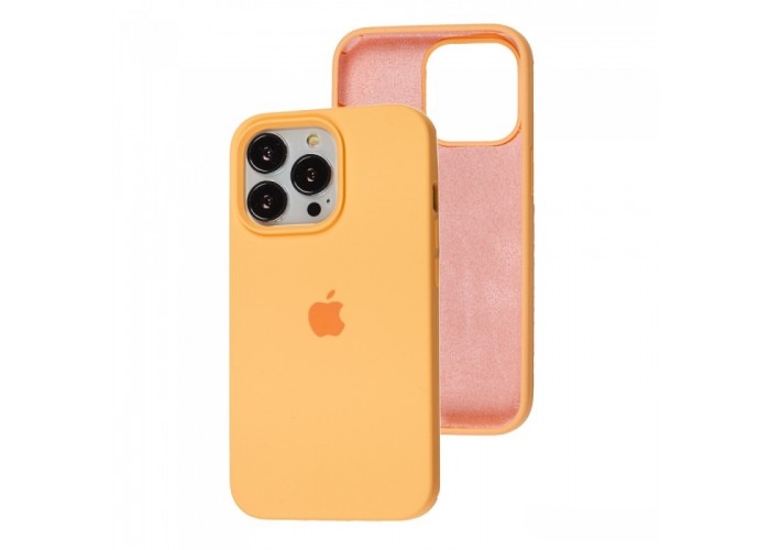 Силиконовый чехол c закрытым низом Apple Silicone Case Cantaloupe для iPhone 15
