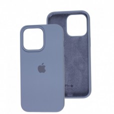 Силиконовый чехол c закрытым низом Apple Silicone Case Lavender Grey для iPhone 15