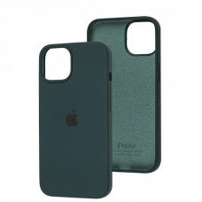 Силиконовый чехол c закрытым низом Apple Silicone Case Forest Green для iPhone 14