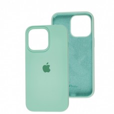 Силиконовый чехол c закрытым низом Apple Silicone Case Beryl для iPhone 15