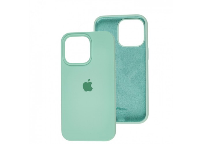 Силиконовый чехол c закрытым низом Apple Silicone Case Beryl для iPhone 15